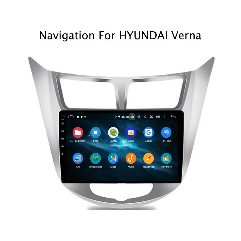 Sale 9" 4G RAM 32G ROM Octa Core Android 9.0 Car DVD GPS For Hyundai Verna 2012 2013 2014 2015 2016 2017 2