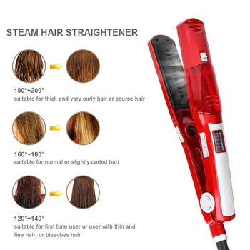 

professional steam hair straightener tourmaline ceramic vapor Spray Straightening Iron New brand Steam Comb In Irons 110-220v