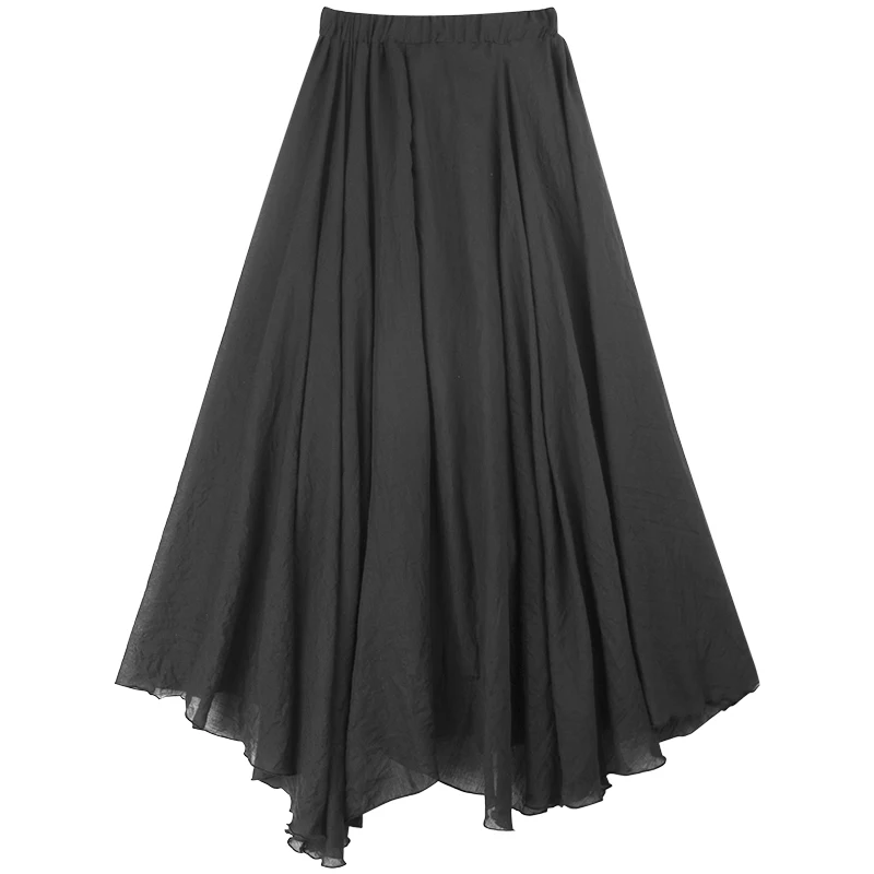 Men's trousers spring summer casual loose bell-bottom trousers men's skirt double layer design black Yamamoto style