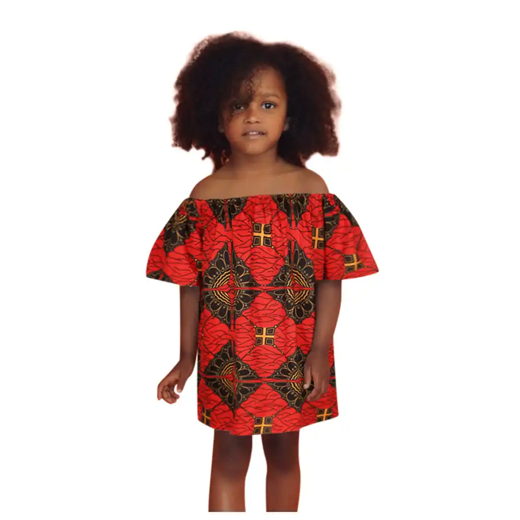 Fashion Girls Off Shoulder Dress Toddler Girls African 3d Print One Piece Princess Dress Girls Short Sleeve Dress P30 Dresses Aliexpress