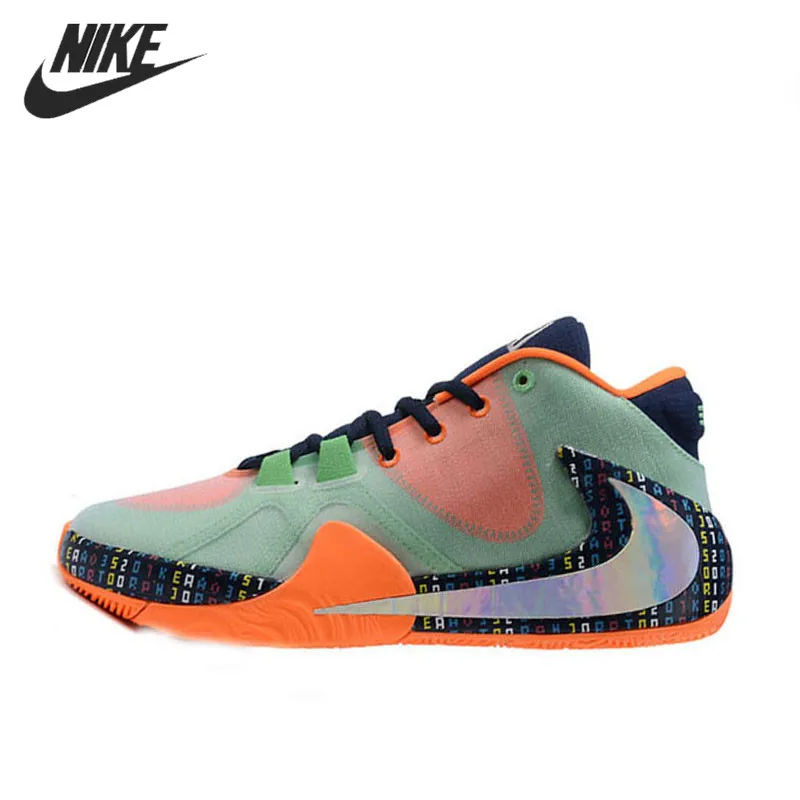 

NIKE Giannis Antetokounmpo 1 Generation Freak1 White Gold Home Blue Orange Barbed Men's Basketball Shoes 40-46
