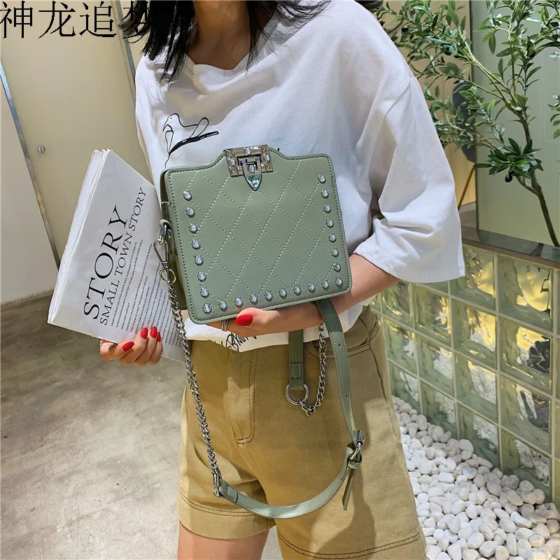 

Female Crossbody Bag For Women 2020 Quality PU Leather Luxury Handbags Designer Sac A Main Ladies Diamond Shoulder Messenger Bag