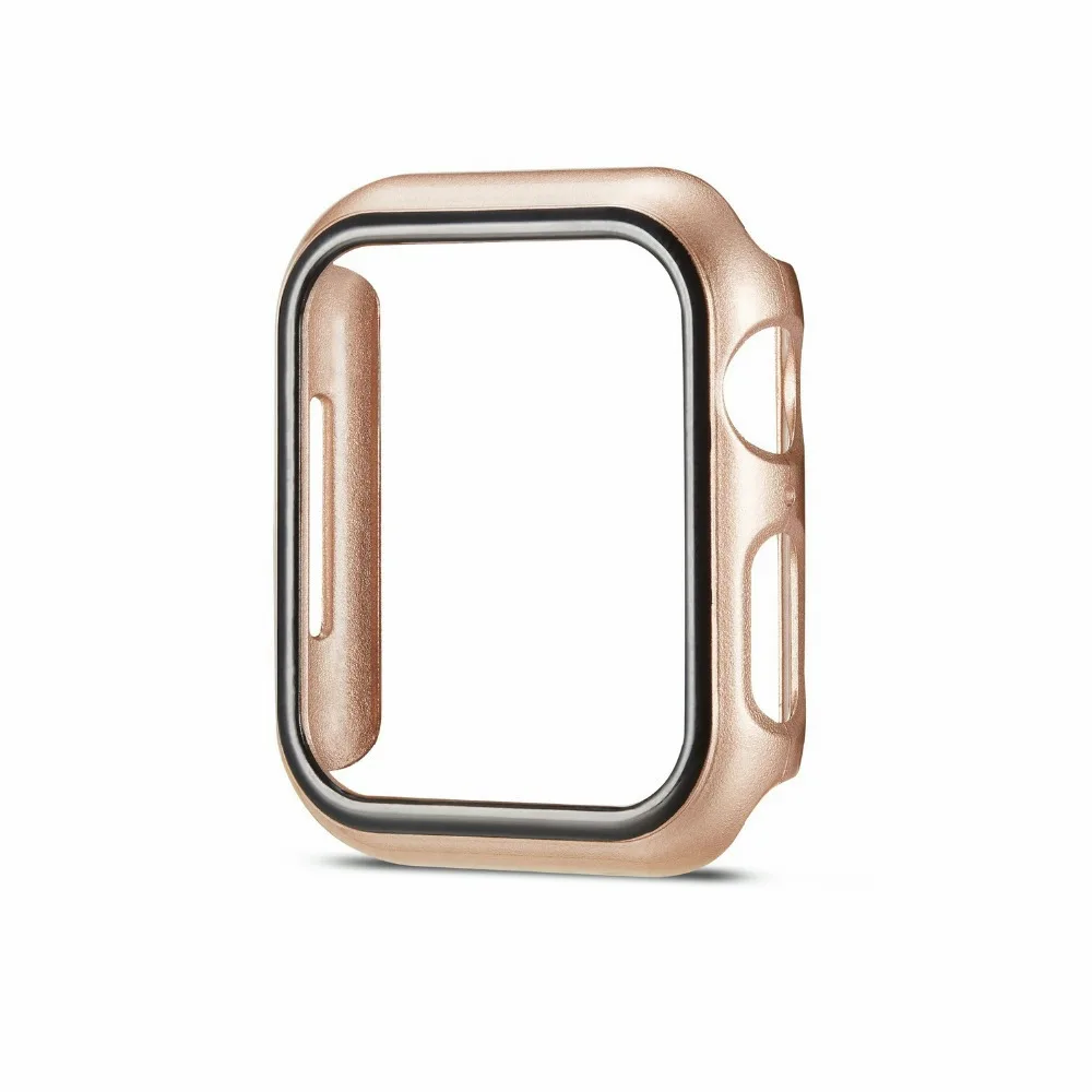 champagne gold Силиконовый защитный чехол для apple watch 44/40 мм чехол Модный Бампер анти-осенняя Защитная крышка для iWatch серии 5 4 наручные часы - Цвет: champagne gold