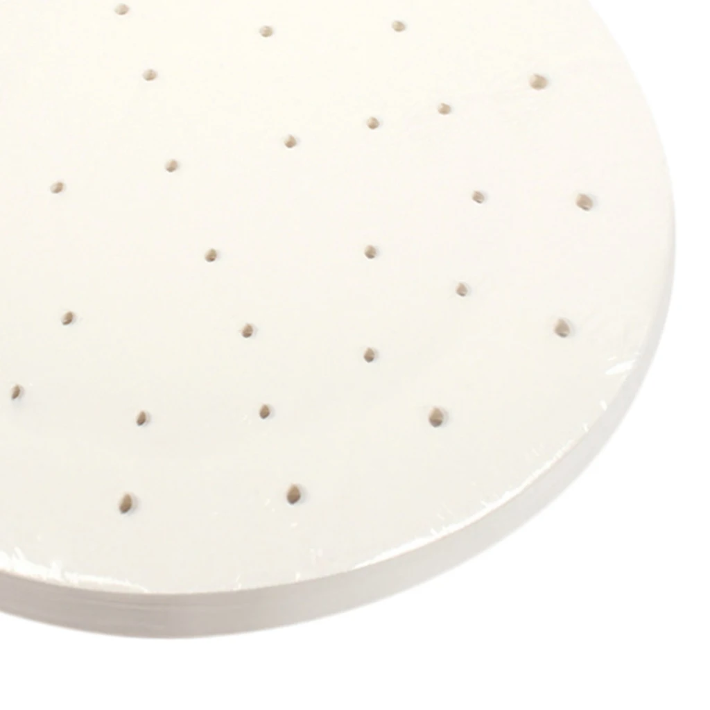 100pcs/set 4-9.5inch Perforated Bamboo Steamer Mat Liners Steamed Bun Baking Sheets