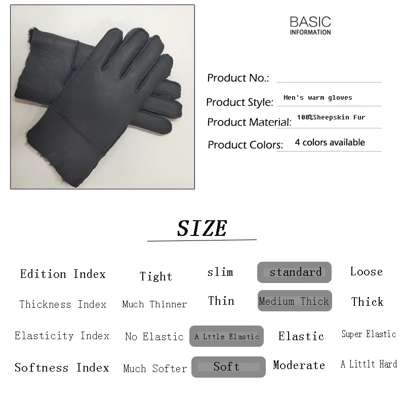 Новые мужские зимние перчатки, теплые перчатки из натурального овечьего меха для мужчин, теплые перчатки из Козьего Меха, кашемировые перчатки из натуральной кожи
