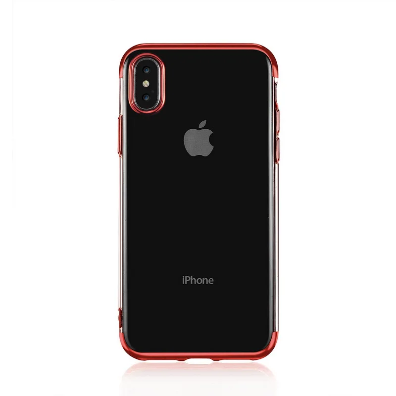 

Silicon Clear Soft Case for iPhone X XS MAX XR iPhone 5 5S 6S 6 6Plus 6SPlus iPhone 7 8 7Plus 8Plus Plating Phone Cover Casing