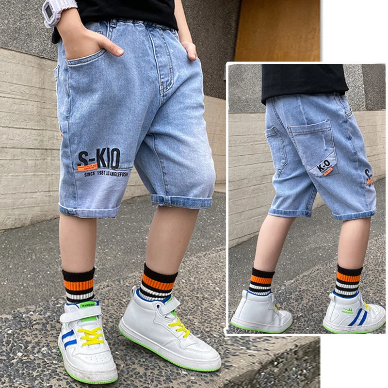 IENENS Summer Shorts Knee Length Jeans 