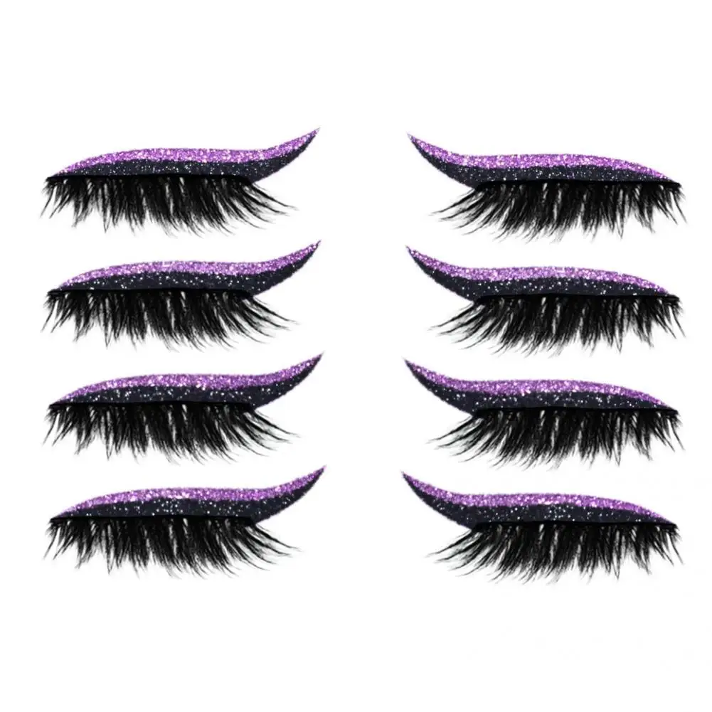 4 Paia/Set Eyeliner Sticker Conveniente Facile Da Rimuovere Plastica Trucco Ciglia Eyeliner Sticker Per Halloween