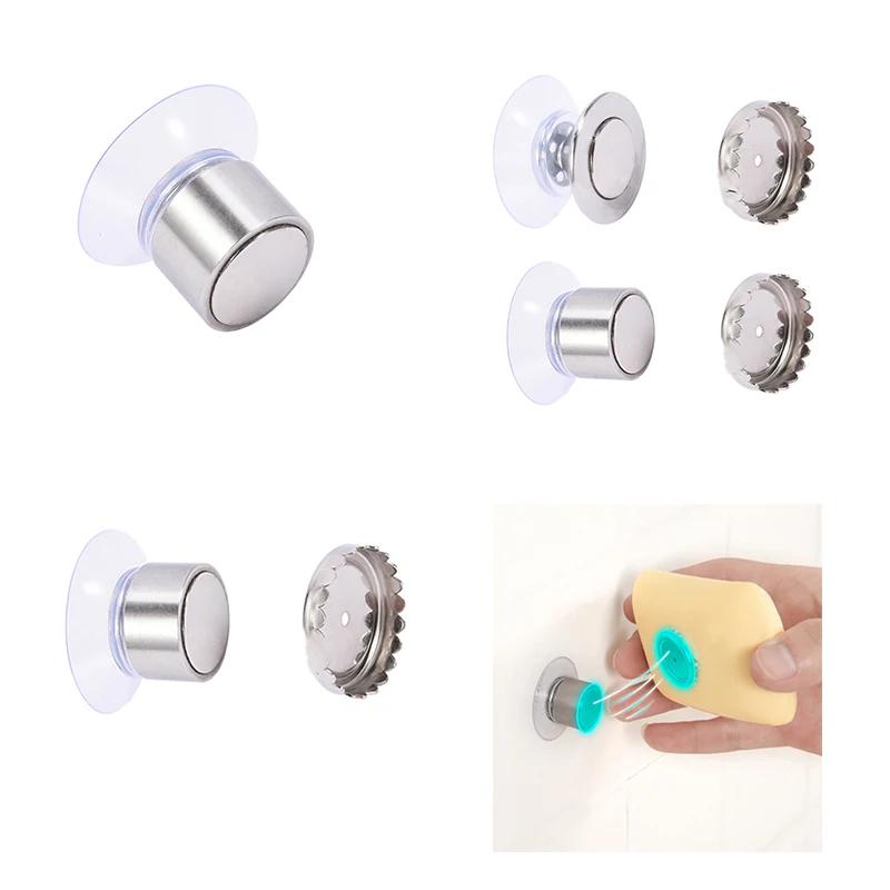 Strong Max 86% OFF Magnetic Soap Holder Max 85% OFF Wall Saver Mounted Drain Suctio