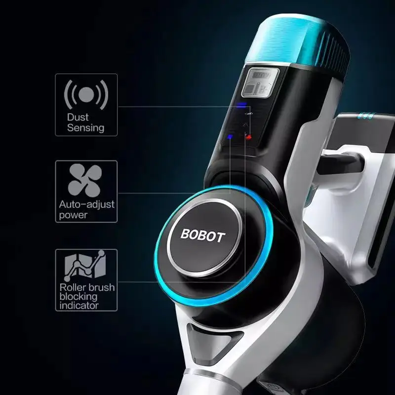 US $214.95 BOBOT DPS121 Handheld Cordless Vacuum Cleaner OLED Display AUTO Dust Identify Floor Carpet Vacuum Cleaner 24 KPa 3 In 1 Function