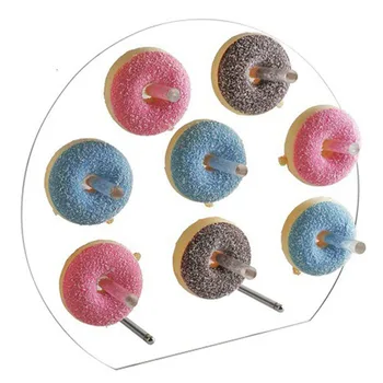 

Party Donut Holder Decoration Transparent Clear Holder Shop Semi-circular