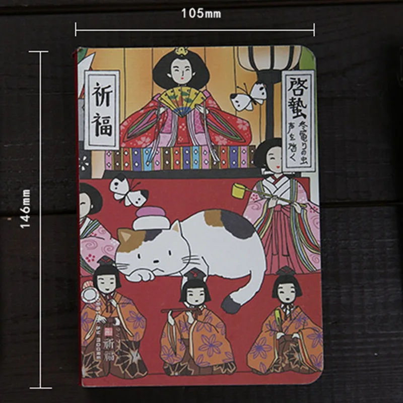 Милый Кот рисованная иллюстрация блокнот Kawaii Мультфильм планировщик Sketchbook мягкий переплет Винтаж DIY Дневник программа школьные принадлежности