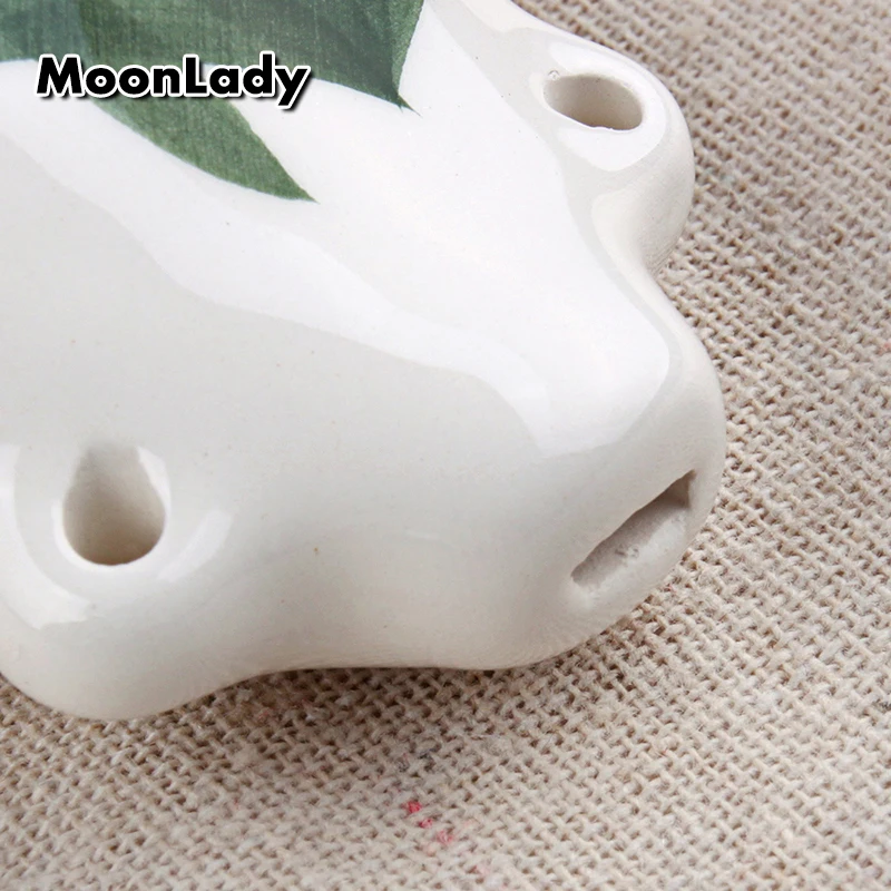  2 Colors Ocarina 6 Hole Painting Small Ocarina Alto C Tone Beginner Ocarina Tourist Souvenir Teachi - 4000389194315
