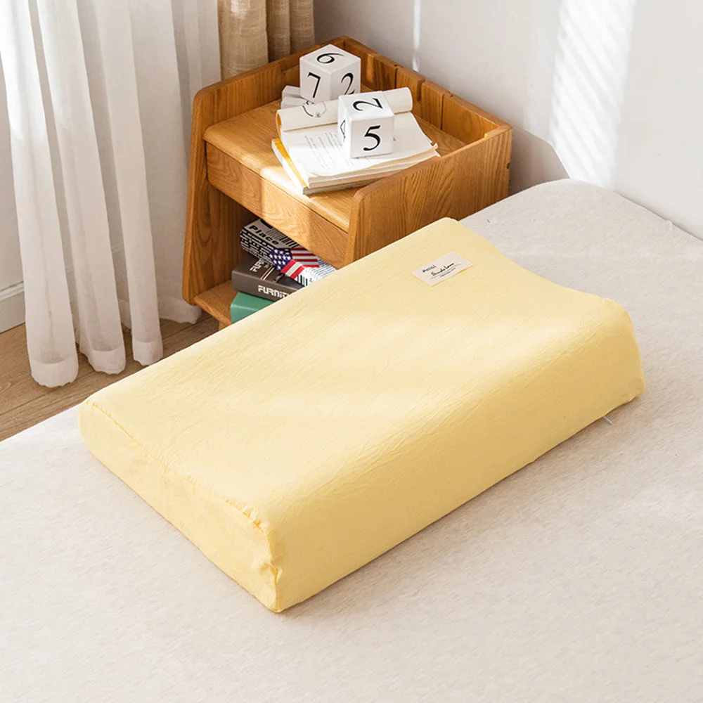 Linen pattern-yellow Постельные принадлежности, мягкая подушка для сна, защитная подушка, простой стиль, хлопок, латекс, чехол для подушки, чехол, наволочка s 30x50 см/40x60 см - Цвет: Linen pattern-yellow