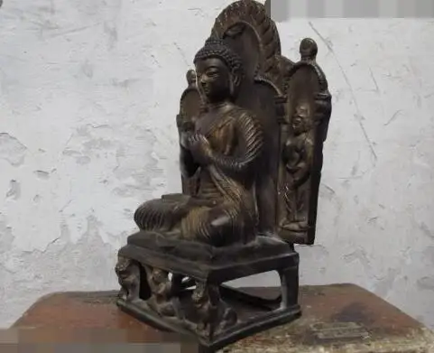 S06370 китайский, буддийский из бронзы меди Vairocana Samantabhadra татхагата Будда статуя