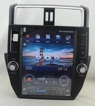 

12.1" tesla style vertical screen Octa core Android 8.1 Car GPS radio Navigation for Toyota prado 2010-2013