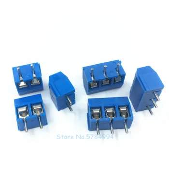 

Free shipping 100PCS KF301-2P KF301-5.0-2P/3P/4P KF301"- "Screw 2Pin 5.0mm Blue Straight Pin PCB Screw Terminal Block Connector