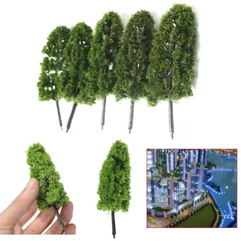 

20x 10cm 1:100 Green Tree Model Building Railway Train Scenery Building Tree Forest Landscape Z Scale Layout for Sandbox Diorama