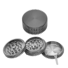 Тип 56 мм 3-х слойные металлический курить Точильщик Творческий литая для коробки передач цинковый сплав, измельчитель табака аксессуары для кальяна