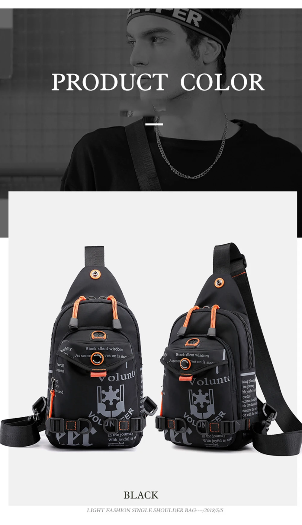 New Men Chest Bag High Quality Nylon Rucksack Knapsack Brand Famous Travel Casual Male One Shoulder Bags Sling Backpack Daypack