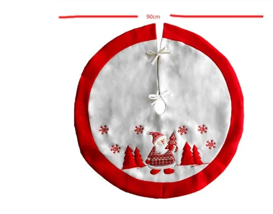 1 шт., белый плюшевый меховой ковер для рождественской елки, рождественские украшения для дома, юбки для новогодней елки, украшение на год, navidad - Цвет: Show
