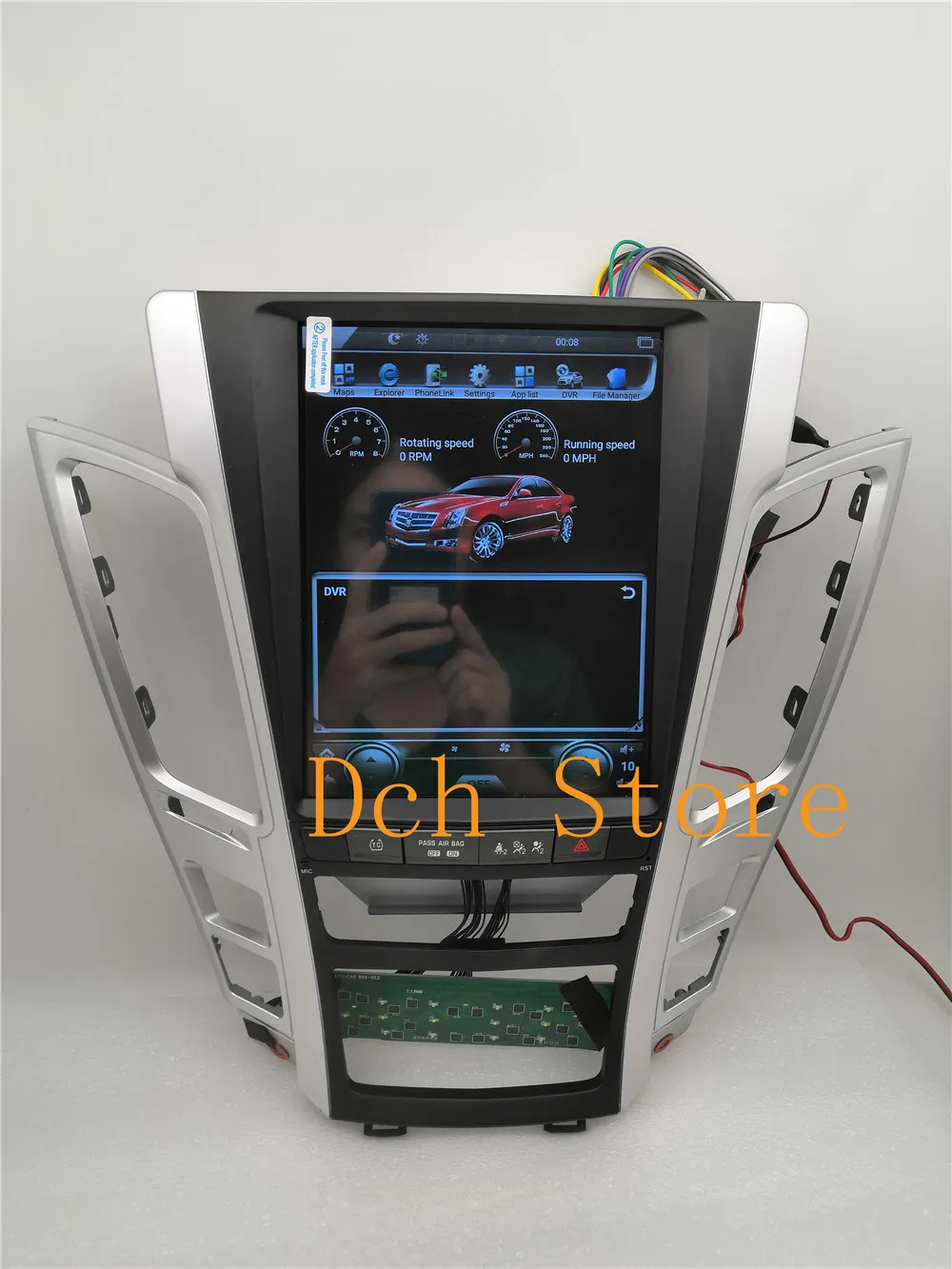 10,4 дюймов вертикальный экран Tesla стиль Android 8,1 автомобильный dvd-плеер gps для Cadillac старый CTS 2007-2012 навигация Радио стерео px6