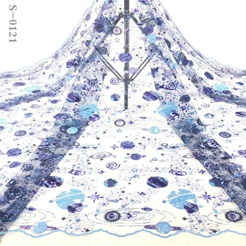 

Sequins Tulle Lace Fabric 2020 High Quality Lace Material French Embroidery Nigerian Lace mesh Fabrics African Christmas party