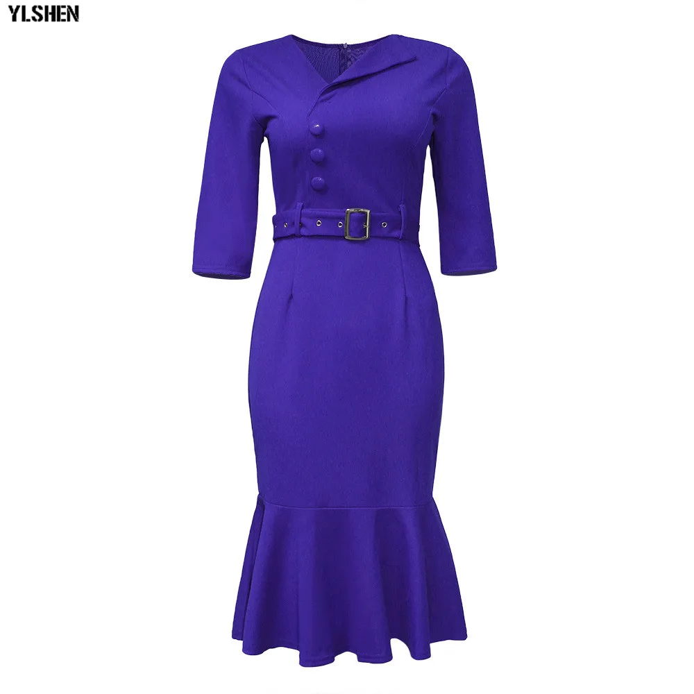 2020 New African Dresses for Women Dashiki African Clothes Bazin Riche Sexy Slim Half Sleeve Robe Africain Grown Africa Dress 07