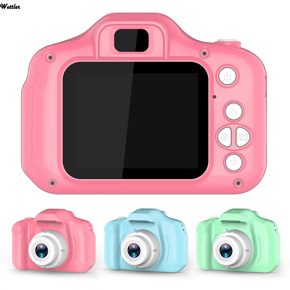 Cámara de vídeo con pantalla de 2 pulgadas para niños, juguete educativo para regalo de bebé, Mini cámara Digital de proyección de 1080P
