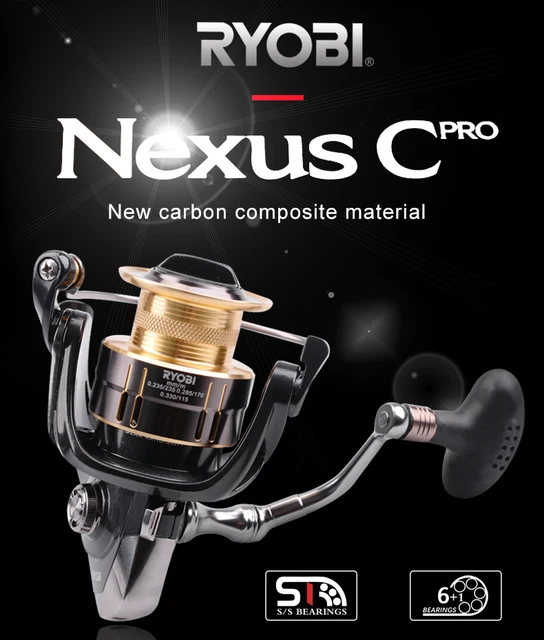 RYOBI NEXUS C PRO Spinning Fishing Reels 2000/3000/4000 6+1BB Gear