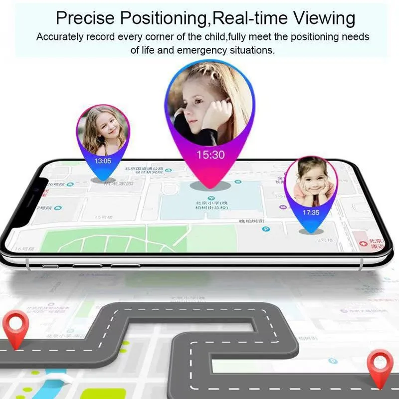  Kinder Wasserdichte Intelligente Uhr GPS Handy-Tracking Positioning SOS Uhr Geschenke für Jungen Mä