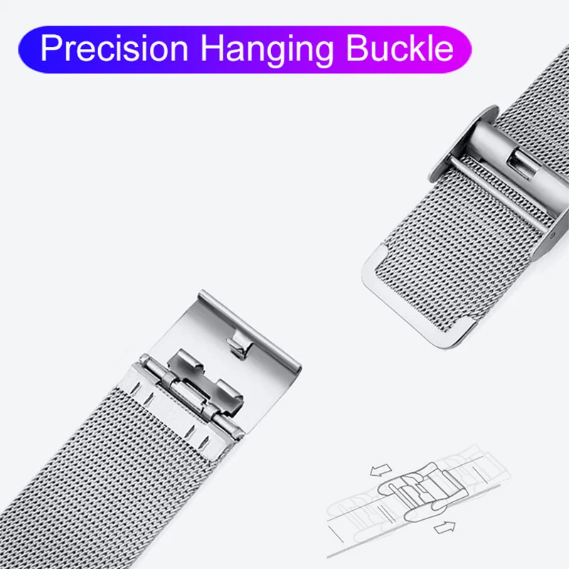 Mesh Watch Band For Huawei Band 7 Stainless Steel Milanese Bracelet Strap Loop