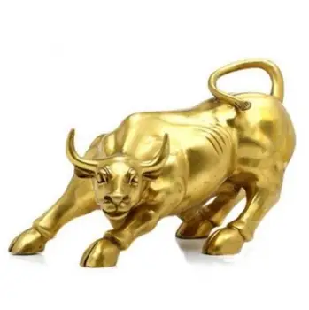 

Copper Statue Recruitment Gift Fengshui Taurus Imitation copper OX cattle Gifts Modern Home Handicraft craft decorations cculpt