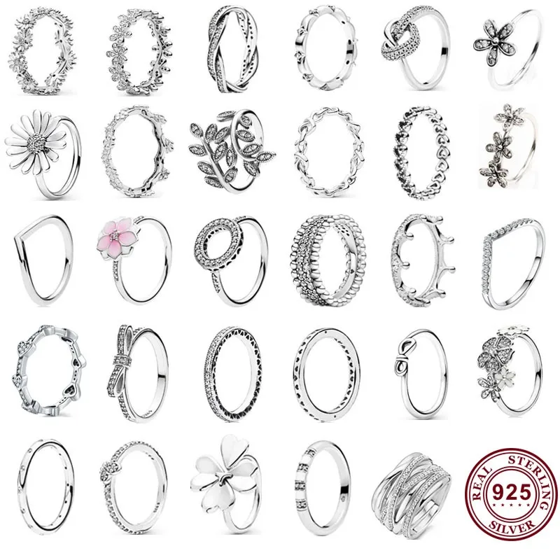 

2020 New Pan Ring Fashion Sterling Silver 925 Female Retro Style Simple Women Wedding Engagement Band Ring Love