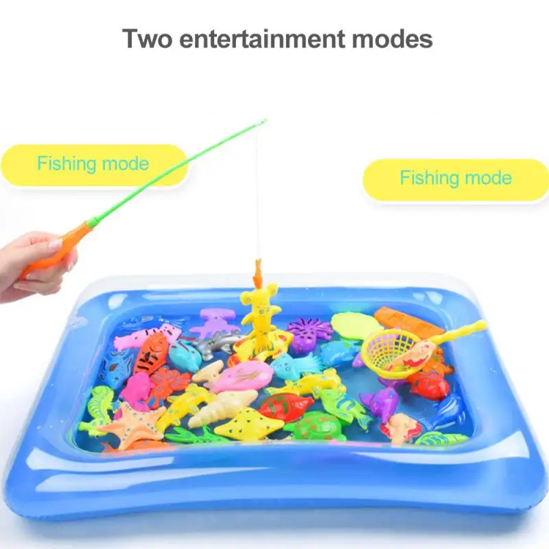 28pcs Children Fishing Toy Pool Set Magnetic Playing Water Baby