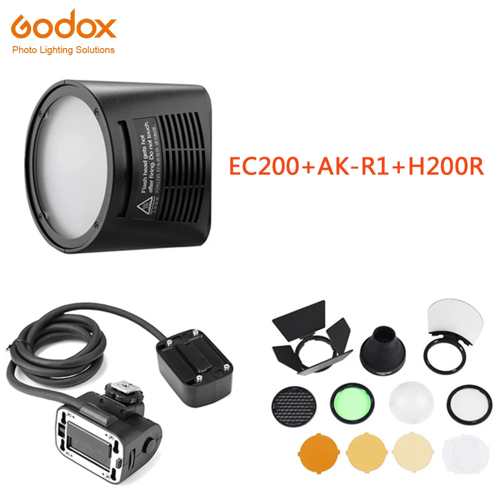 Godox AD200 аксессуар для вспышки WITSTRO H200R круглая вспышка и EC 200 удлинительная головка