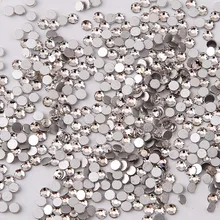 Маникюрные стразы с плоской подошвой, рукодельные кристаллы, сделай сам, маникюрный стеклянный круг, стерео супер блестящий плоский искусственный бриллиант