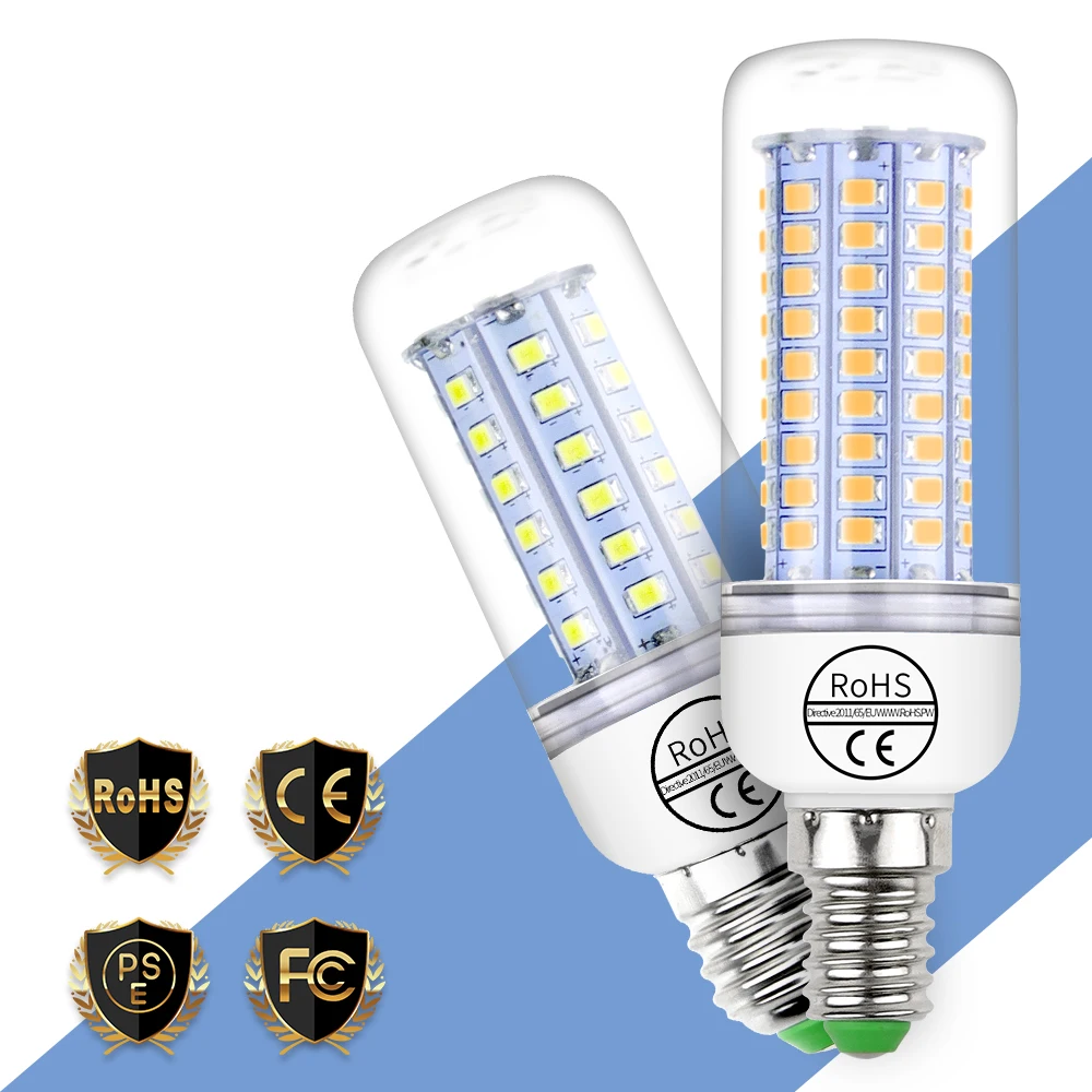 Светодиодный потолочный светильник E27 тип Кукуруза E14 Lampare светодиодный 220V лампы