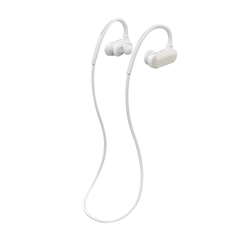 White Waterproof Wireless Headphones Stereo Heavy Bass Earbuds Bluetooth 5.0 Sport Earphone Headset Hand Free Mic - Цвет: White