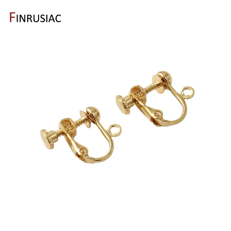 

Earring Making Supplies 14K Real Gold Plated No Pierced Earrings Hooks DIY Women Ear Clips Earrings Findings Accessories