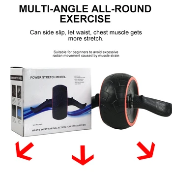 

Abdominal Exercise Roller Fitness Comfortable Grip Durable Anti-Slip Fitness Equipments Speed Training Roller Abdominal Wheel
