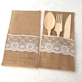 

60pcs Disposable Wood Utensils Birch Wood Silverware Large 20cm Fork Knife Spoon Set for Garden Party Birthday Baby Shower