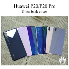 Стеклянный задний корпус E-family для huawei P20 Pro, задняя крышка батарейного отсека P20, запасная часть с объективом камеры