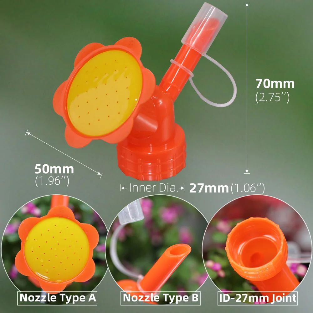 2 in 1 Bottle Cap Sprinkler Dual Nozzle Watering Spout Double Bottle Head Can Watering Nozzle garden sprinkler irrigation sprinklers drip irrigation sprinklers garden irrigation nozzle garden sprayer nozzles Bonsai Garden Mini Irrigation Tool