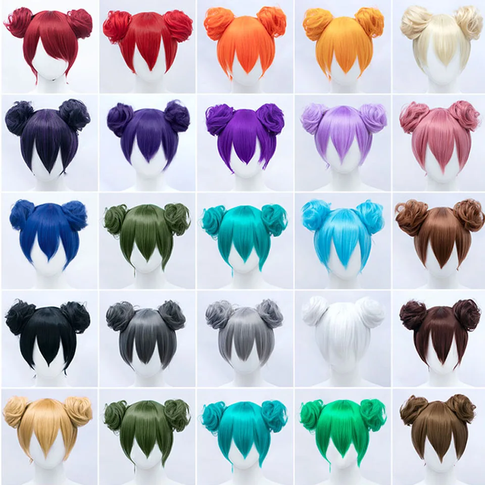 AOSIWIG  23 Colors Short Curly Hair Chignon Accessories Synthetic Cosplay Messy Hair Bun Donut Curling Hairpin Women's Wig