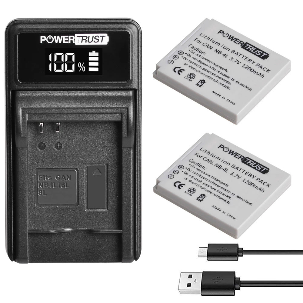 2x 1200mah Nb-4l Nb4l Battery + Led Usb Charger For Canon Powershot Sd780  Is Sd940 Is Sd960 Is Sd970 Is Sd1000 Sd1100 Is - Digital Batteries -  AliExpress
