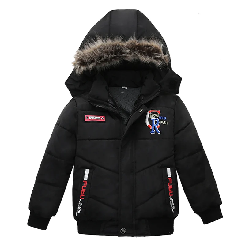 Зимние пальто для мальчиков детская верхняя одежда модные куртки для маленьких мальчиков хлопковое пальто с капюшоном и длинными рукавами для детей, куртка От 2 до 5 лет