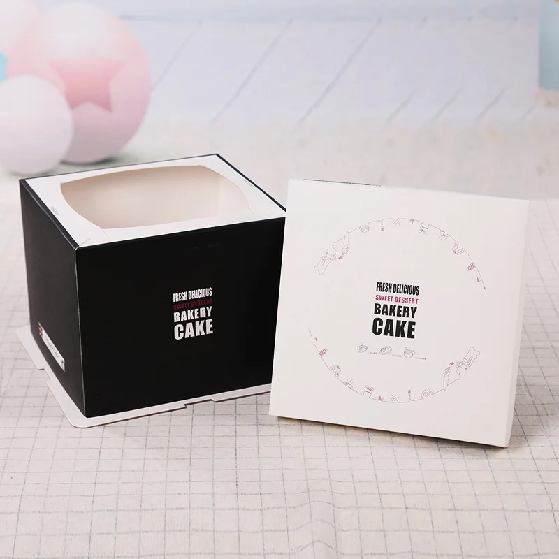 5pcs Square Box Packaging Cake Baking Box Birthdy Gift Decoration Box Package Birthdy Cakes Boxes
