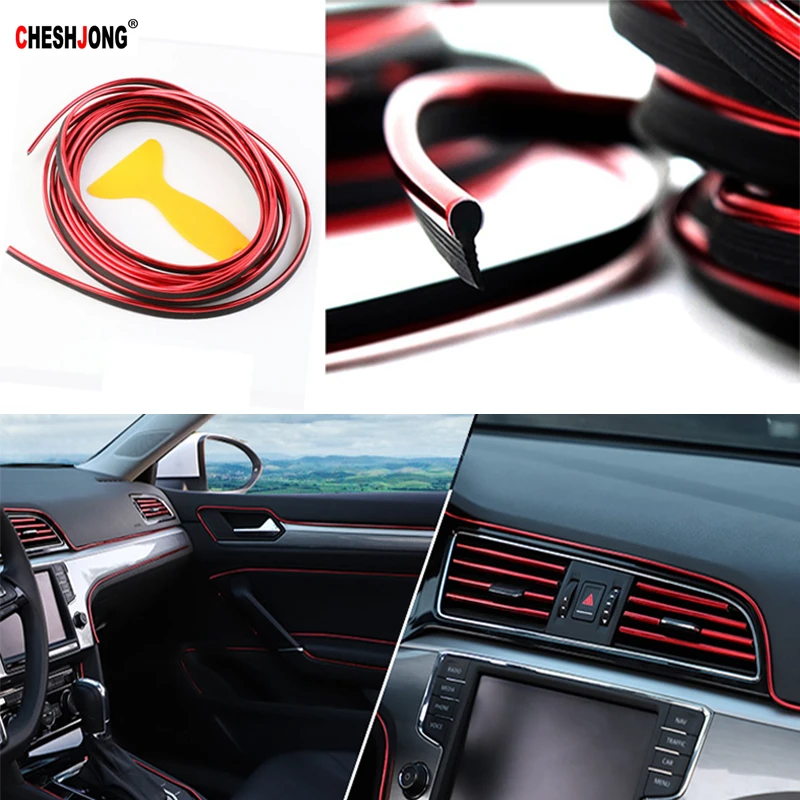 5 м автостайлинг интерьерные части наклейки украшение дверная полоса молдинг