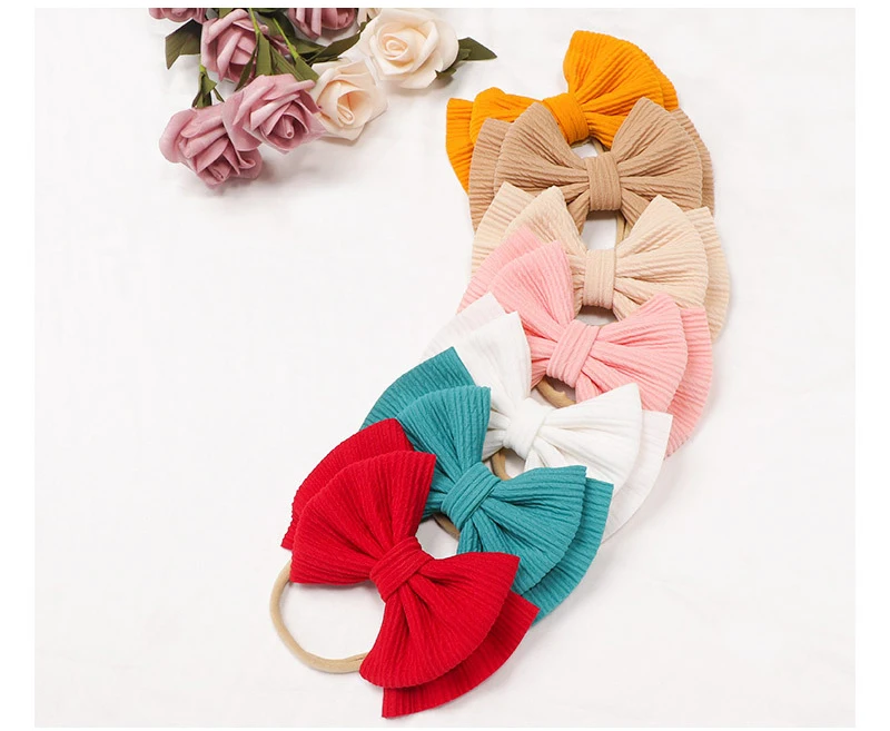 Baby Accessories Baby Girl Headband Infant Hair Accessories Bowknot Band Big Bowknot Newborn Headwear Tiara Headwrap Gift Toddlers Bandage Ribbon baby stroller accessories